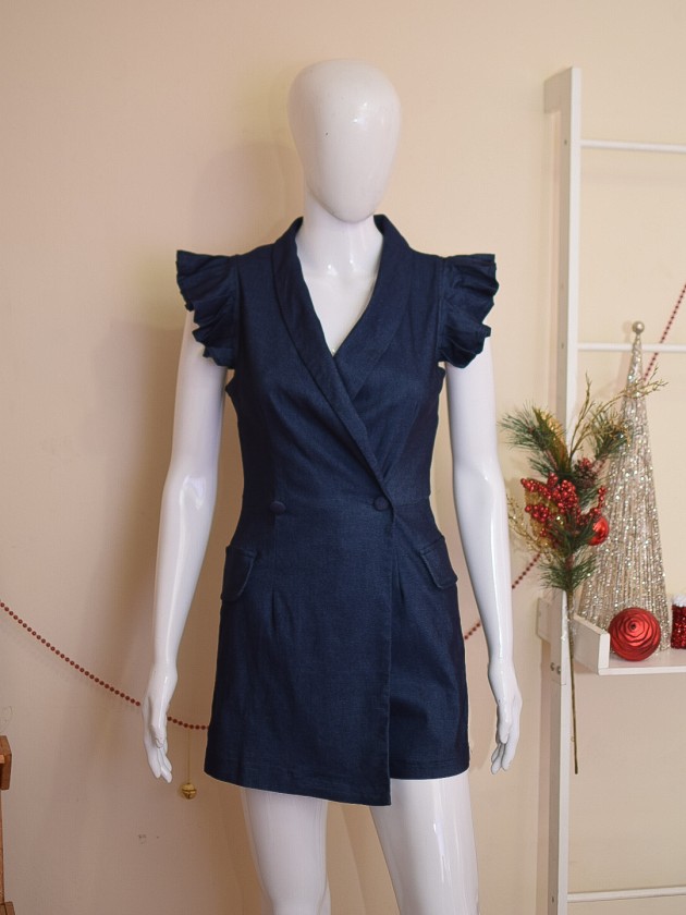 Romper Denim cuello V