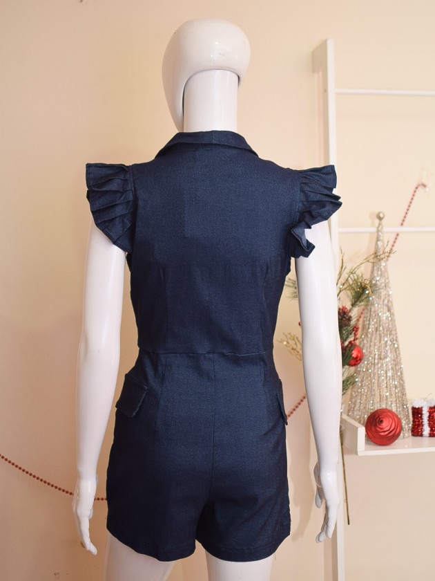 Romper Denim cuello V