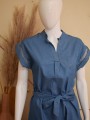 Vestido  denim cuello v