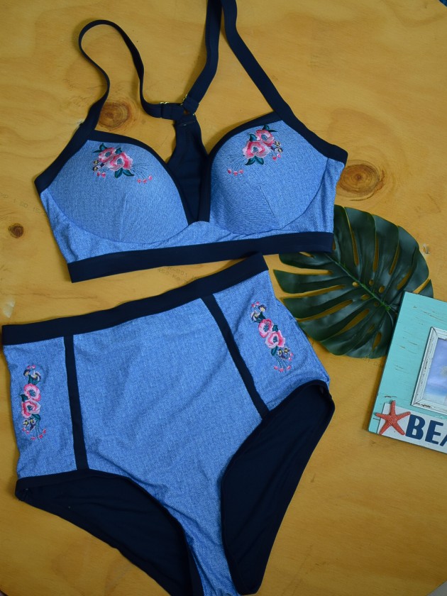 Bikini Bordado Plus Size 